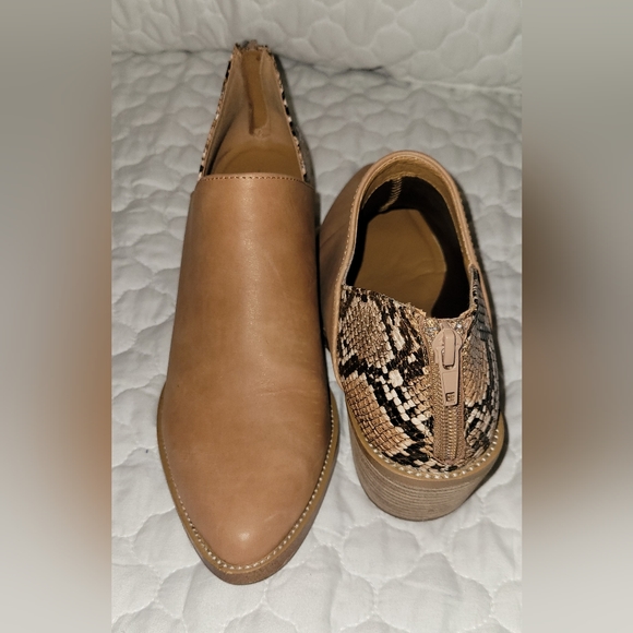 Snake print Tan ankle boots (Report Ortega) - Picture 6 of 7